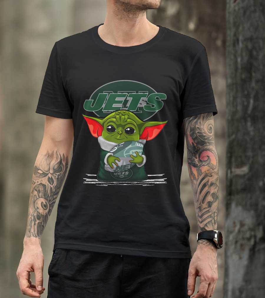 Yoda New York Jets Football Character Green Ears T-Shirt