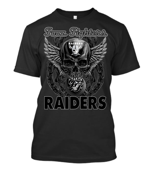 Foo Fighters Raiders Skull With Wings T-Shirt