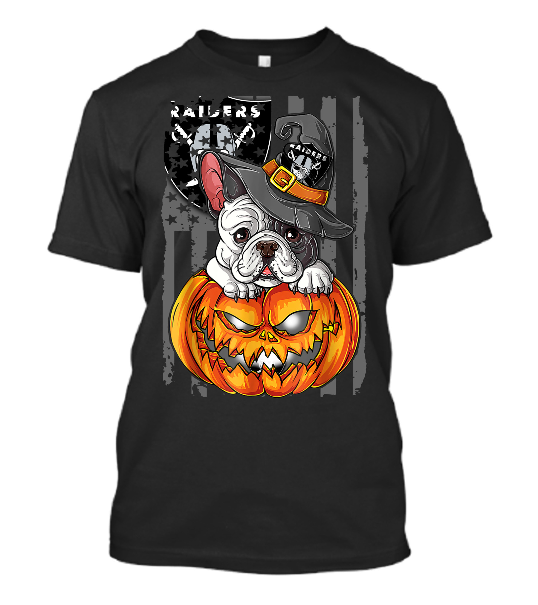 Raiders Halloween Bulldog Pumpkin T-Shirt