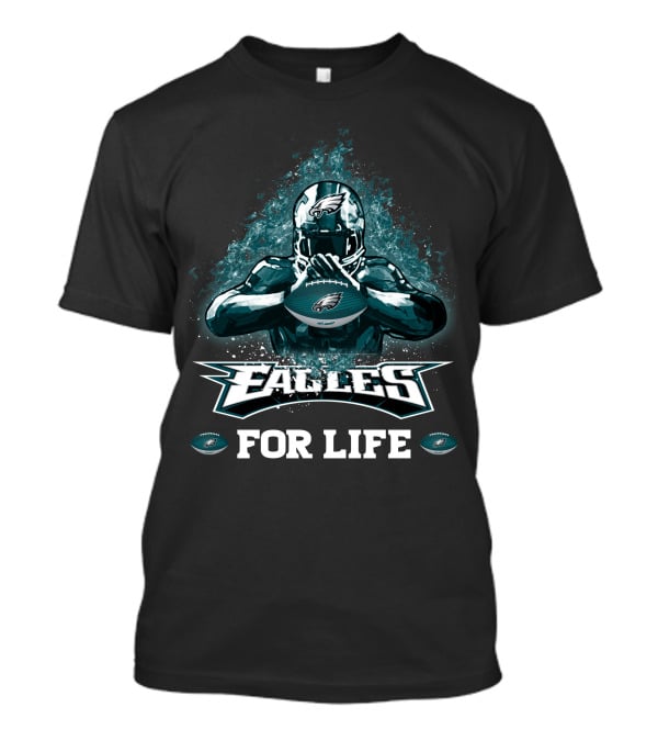 Eagles For Life Philadelphia Football Helmet Rugby T-Shirt