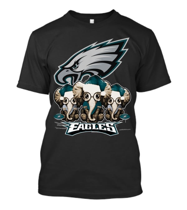 Philadelphia Eagles Elephan Xmas Holiday Spirit T-Shirt