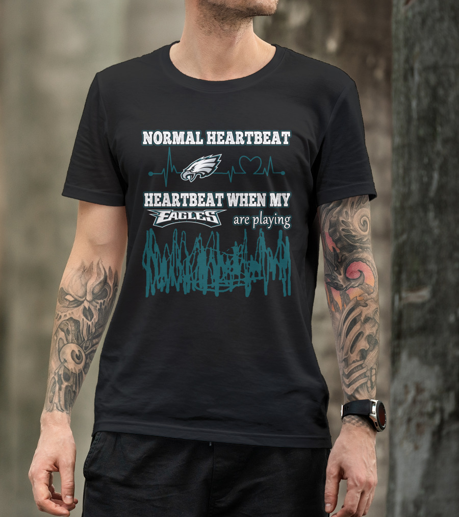 Normal Heartbeat Heartbeat When My Eagles Are Playing T-Shirt