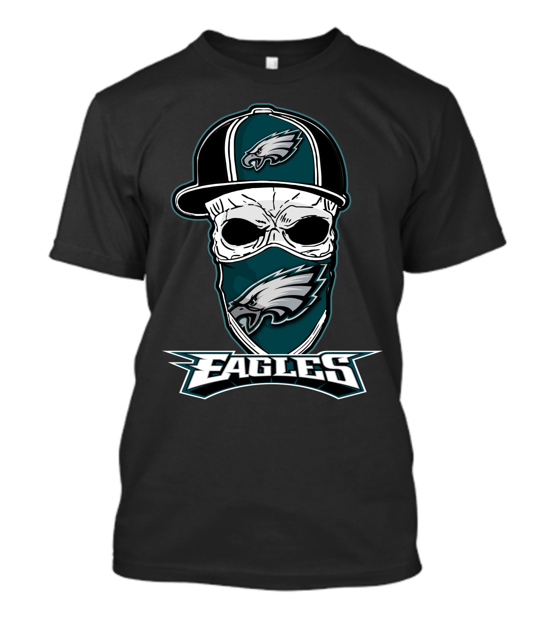 Philadelphia Eagles Skull Cap Mask T-Shirt