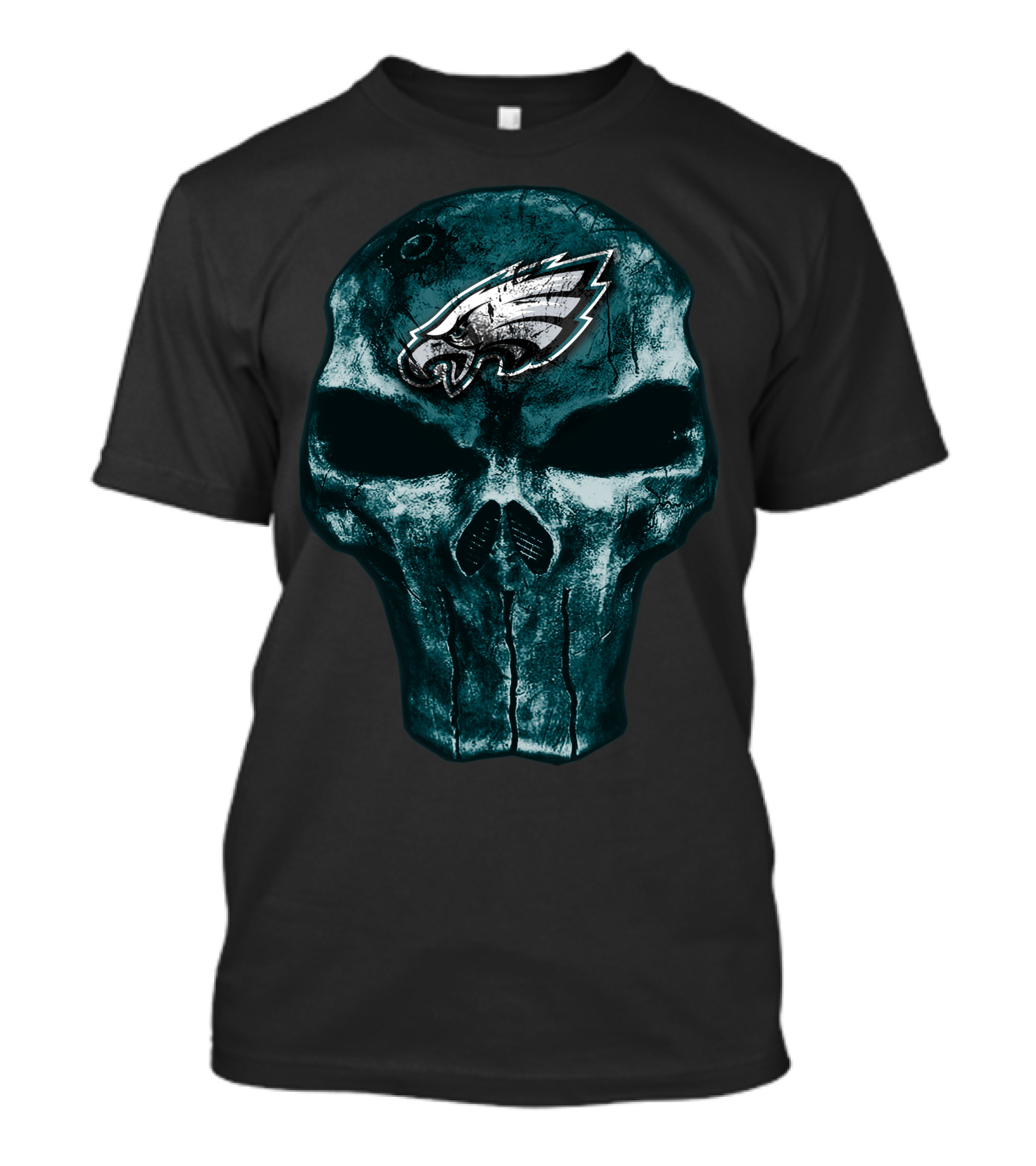 Skull V4 Philadelphia Eagles Emblem T-Shirt
