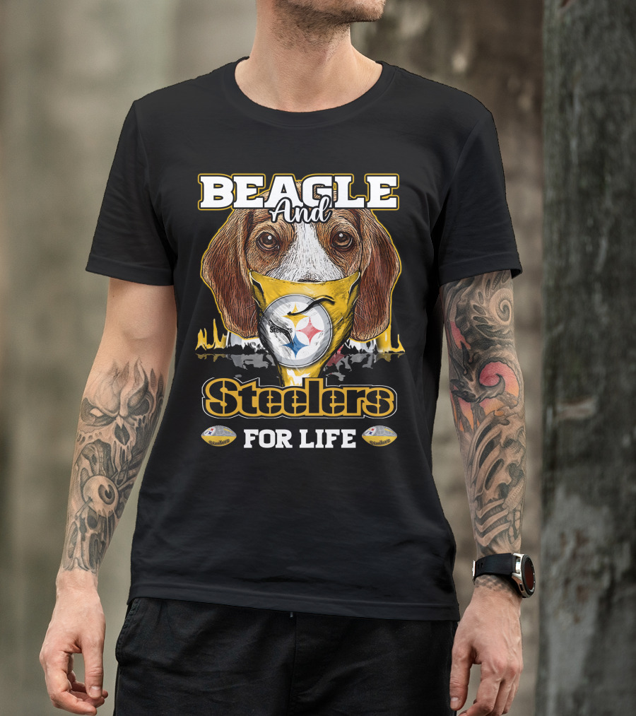 Beagle And Steelers For Life T-Shirt