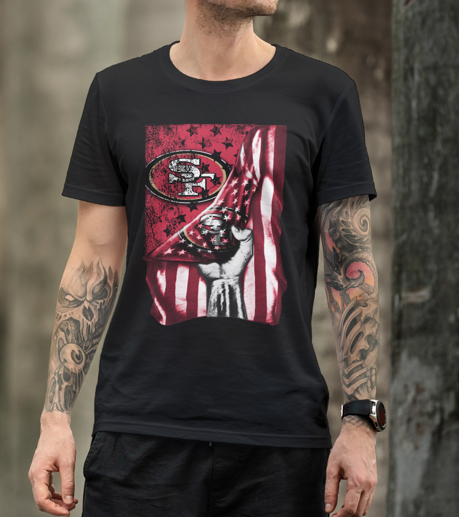 San Francisco 49ers American Flag T-Shirt