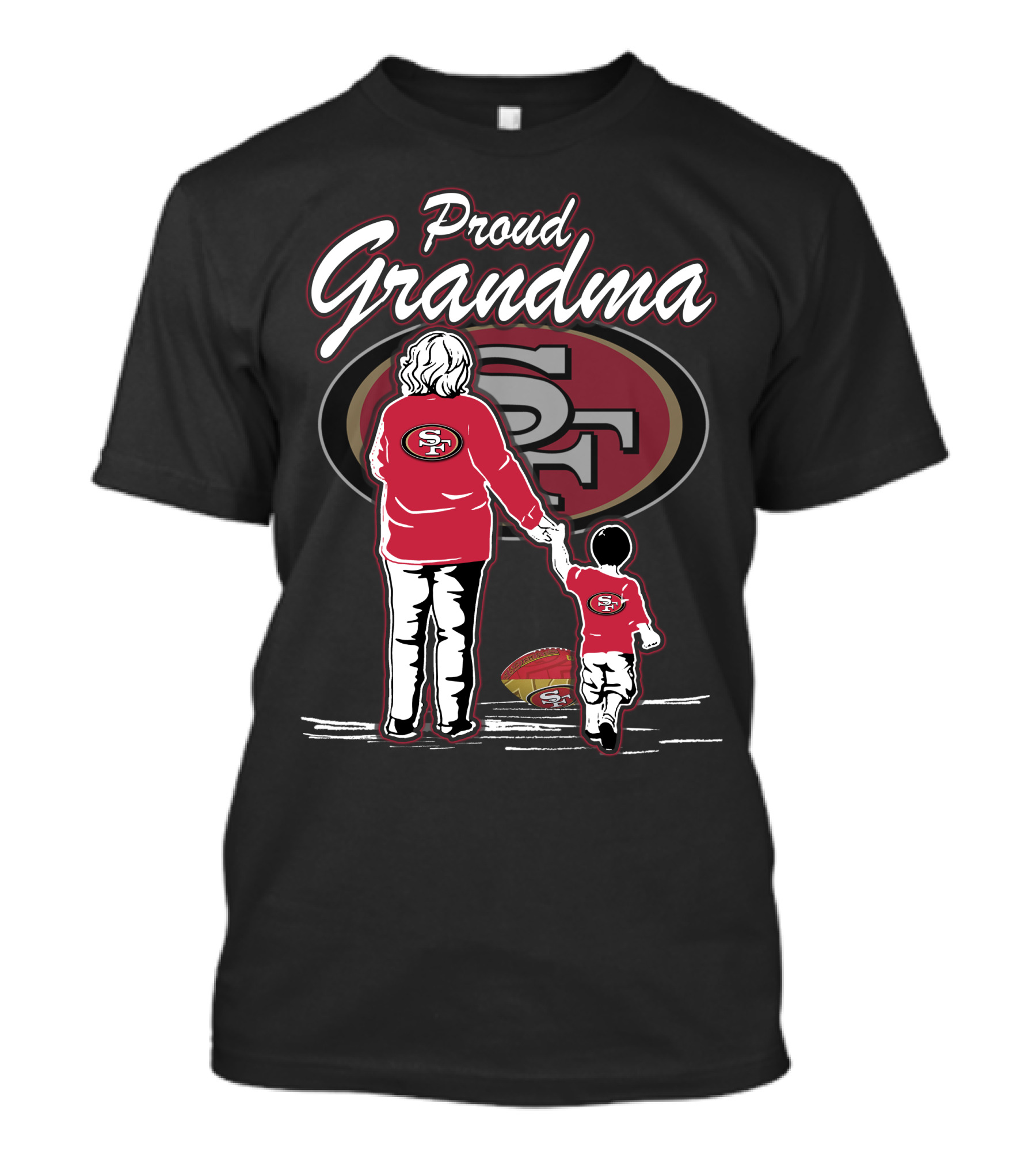 San Francisco 49ers Proud Grandma Vintage Style Football Family T-Shirt