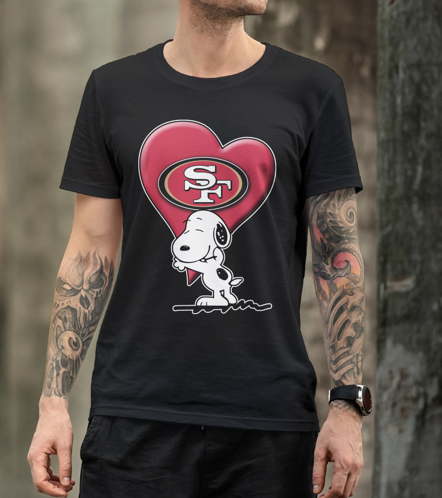 Snoopy Heart San Francisco 49ers Sf T-Shirt