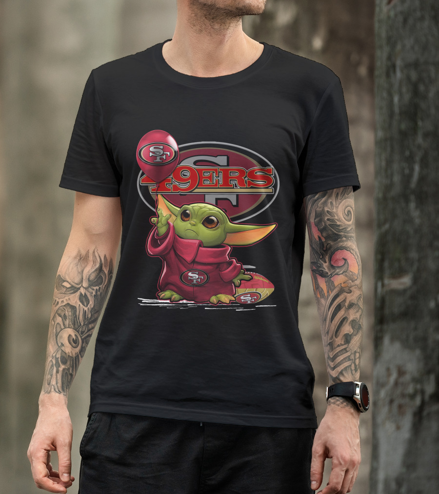 Yoda 49ers SF Balloon Football T-Shirt