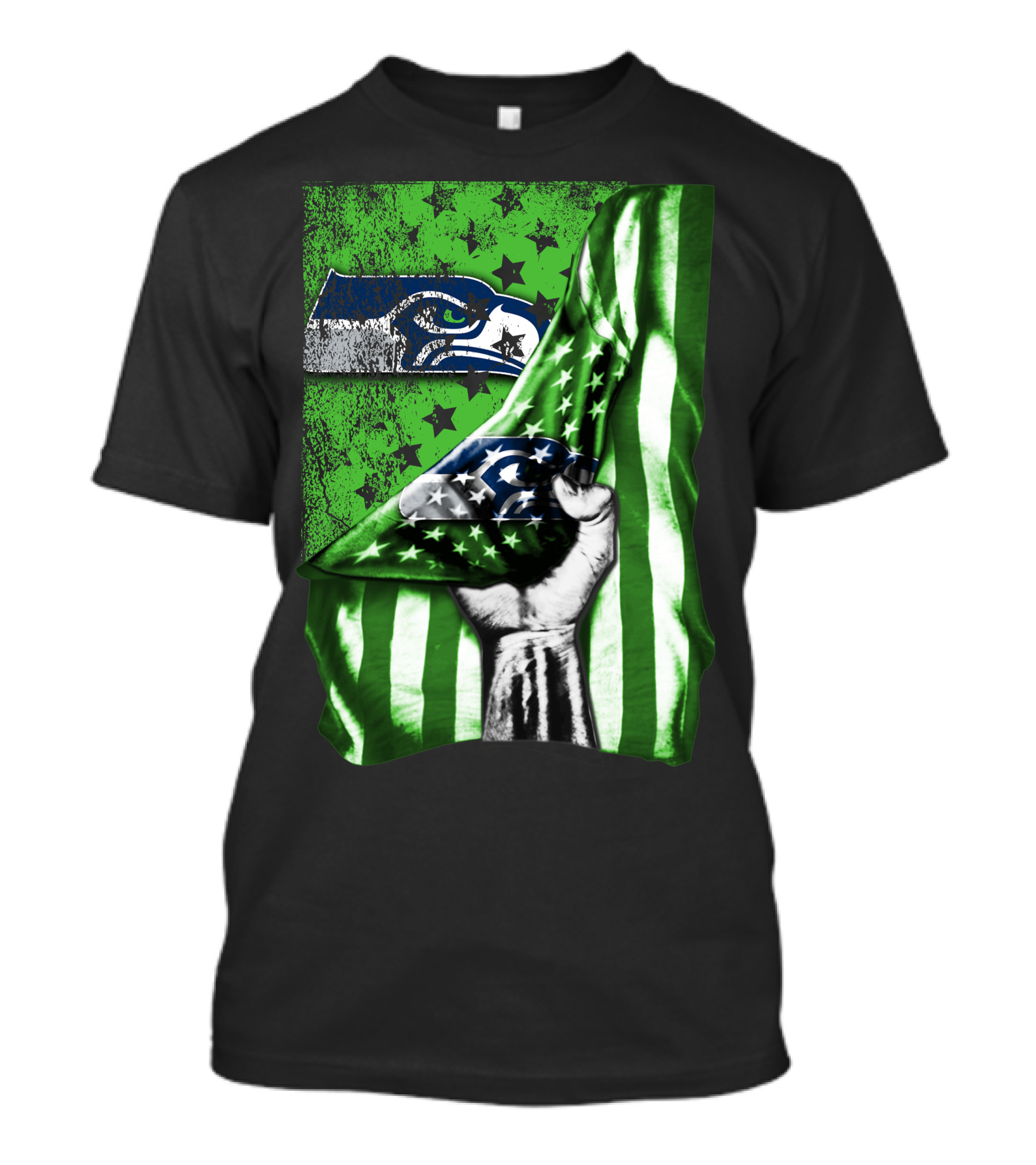 Seattle Seahawks Flag Stars And Stripes Concept T-Shirt