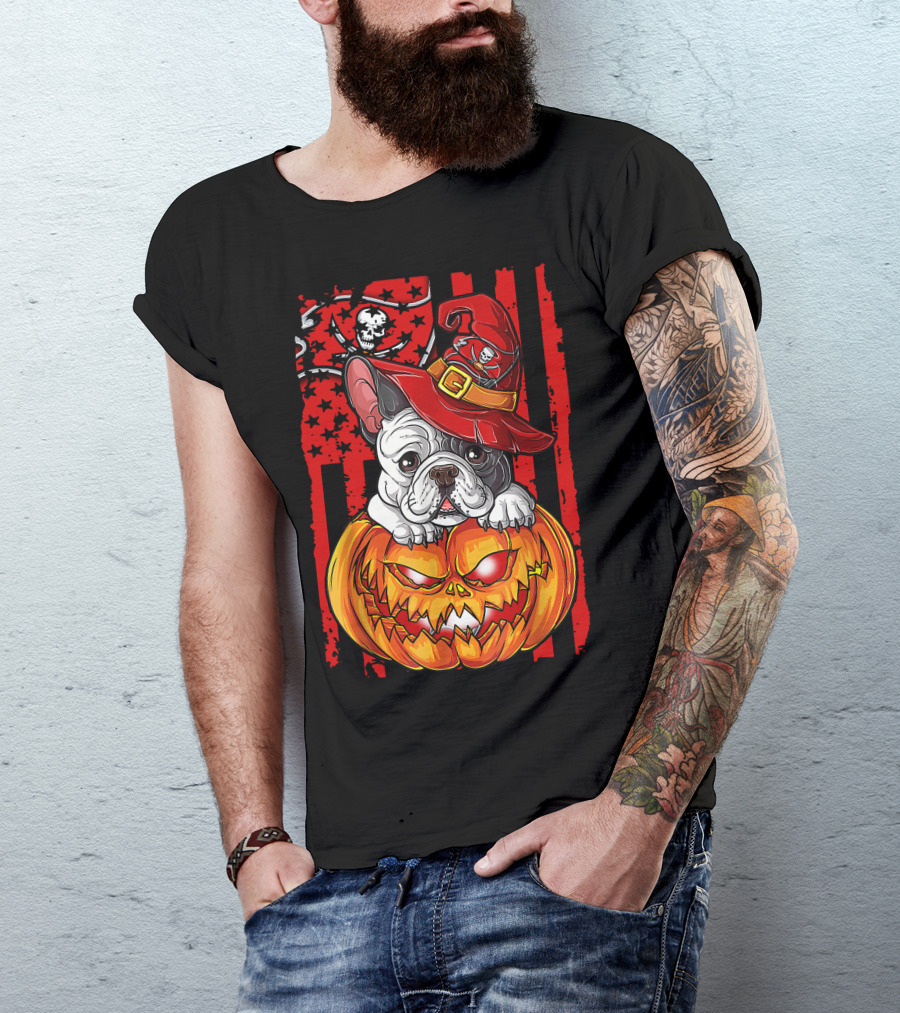 Hlw Bulldog Pumpkin Halloween Tampa Bay Buccaneers T-Shirt