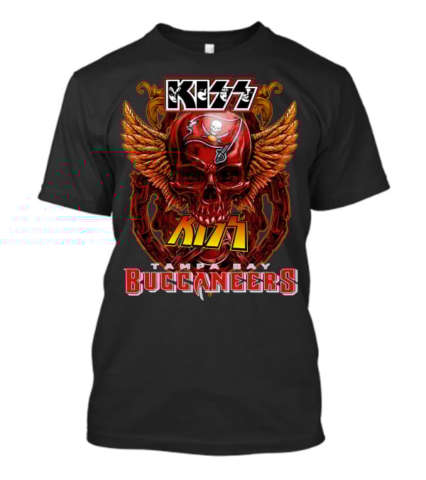 Kiss Tampa Bay Buccaneers Skull With Wings T-Shirt