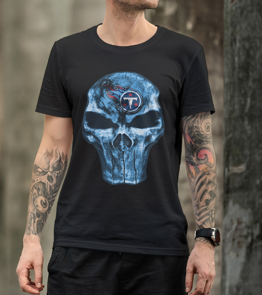 Tennessee Titans Skull Logo V4 T-Shirt