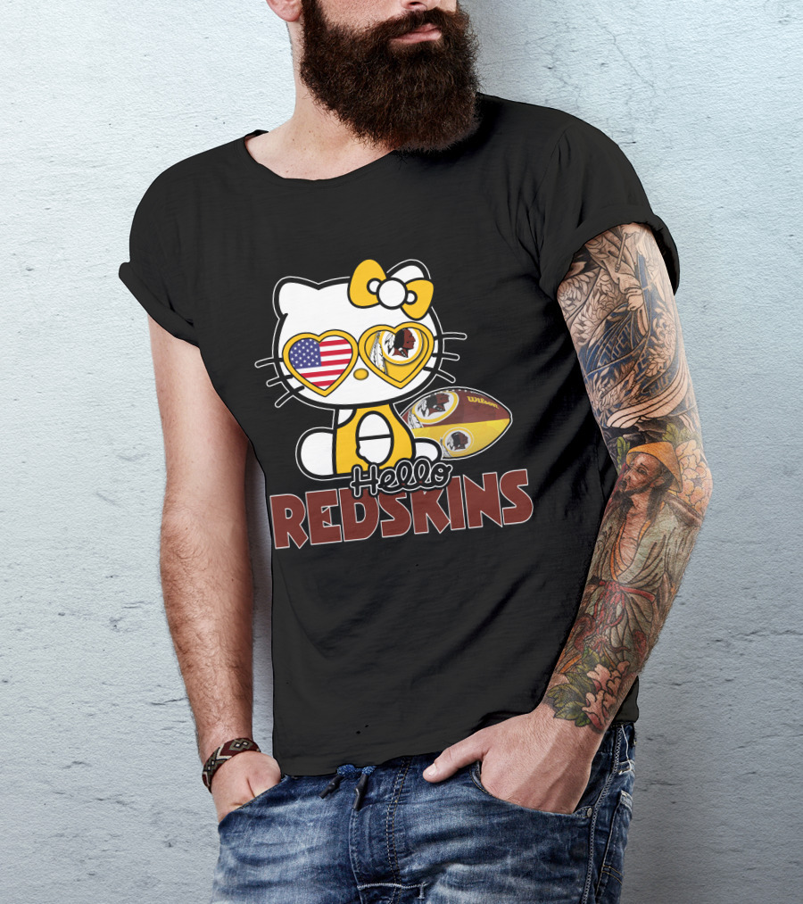 Hello Kitty Redskins American Football Crossover T-Shirt
