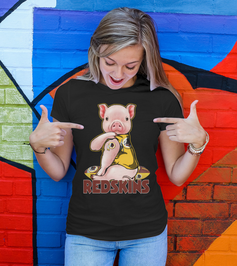 Pig Redskins Football Team T-Shirt