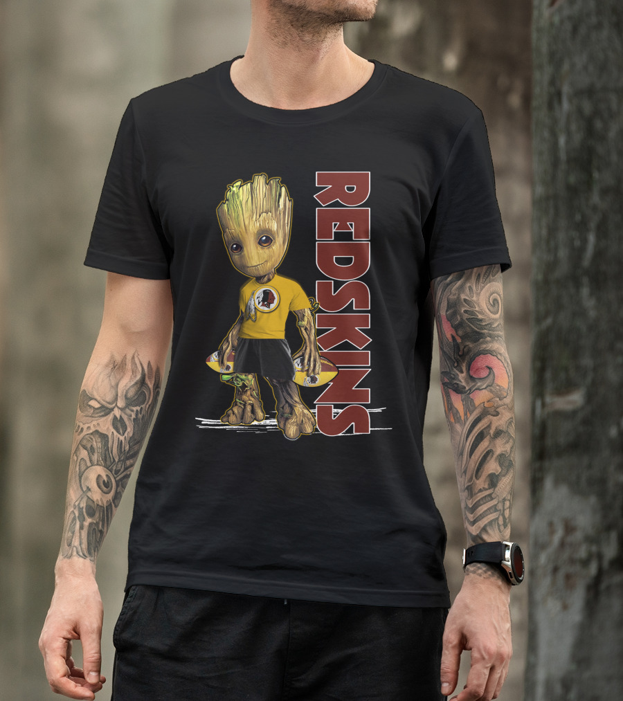 Groot V1 Washington Redskins Football Character T-Shirt