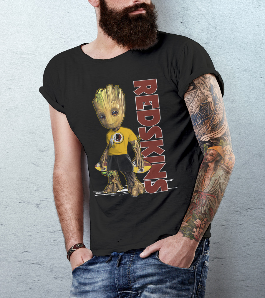 Groot V1 Washington Redskins Football Character T-Shirt