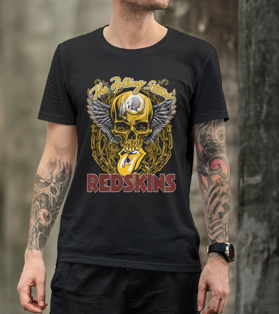 The Rolling Stones Redskins Skull Winged T-Shirt