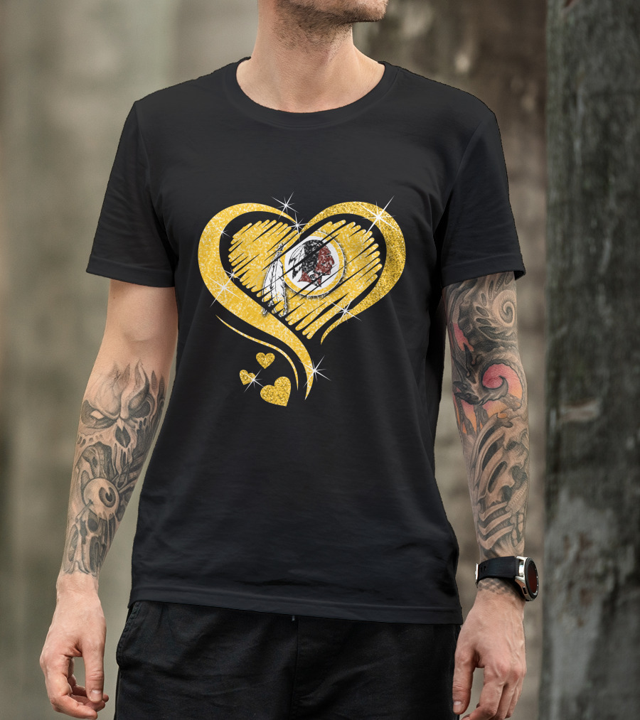Heart Diamond Washington Redskins T-Shirt