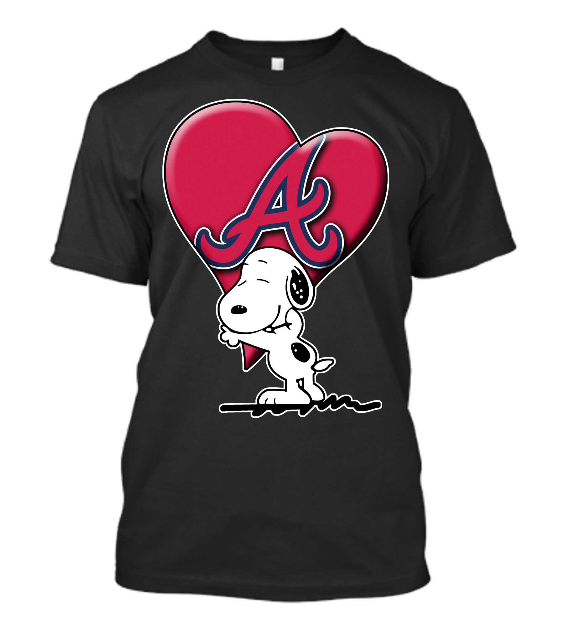Snoopy Heart Atlanta Braves T-Shirt