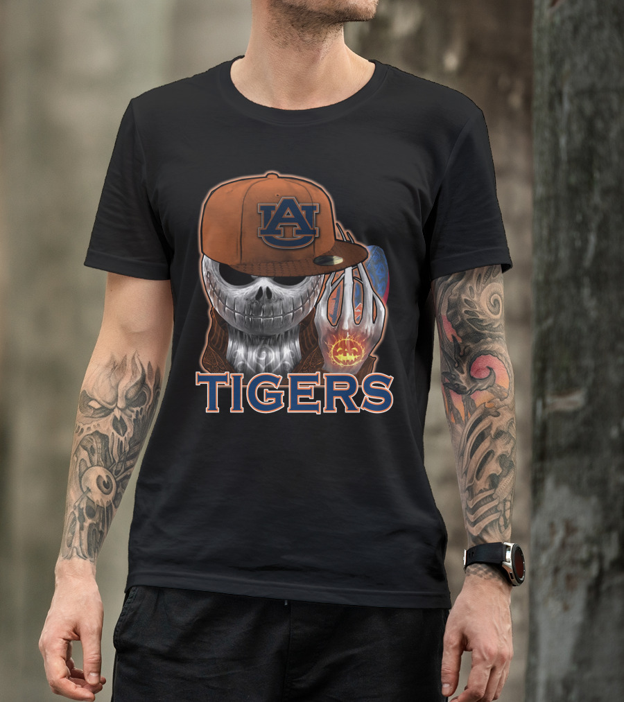 Jackskull Auburn Tigers Halloween Spirit T-Shirt