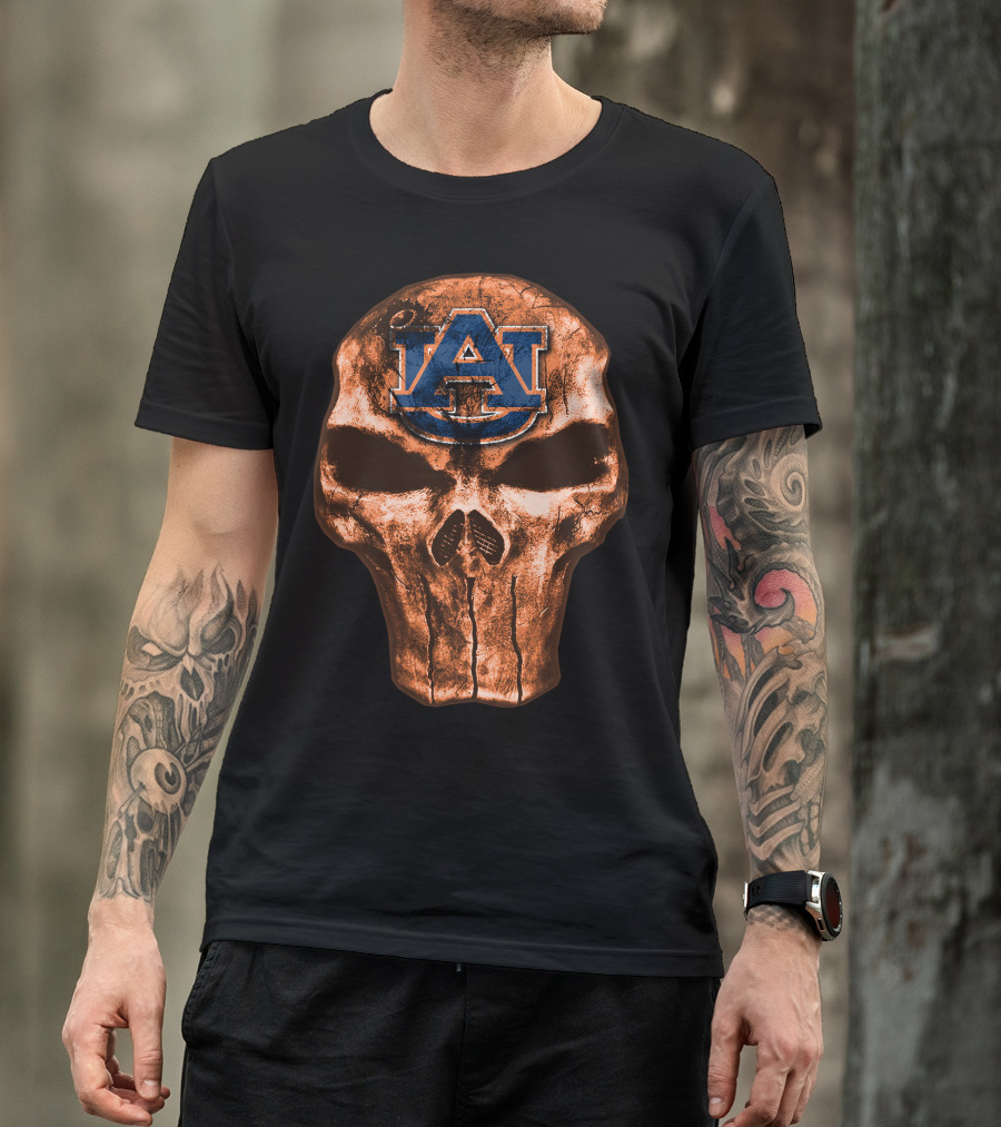 Skull Au Auburn Tigers T-Shirt