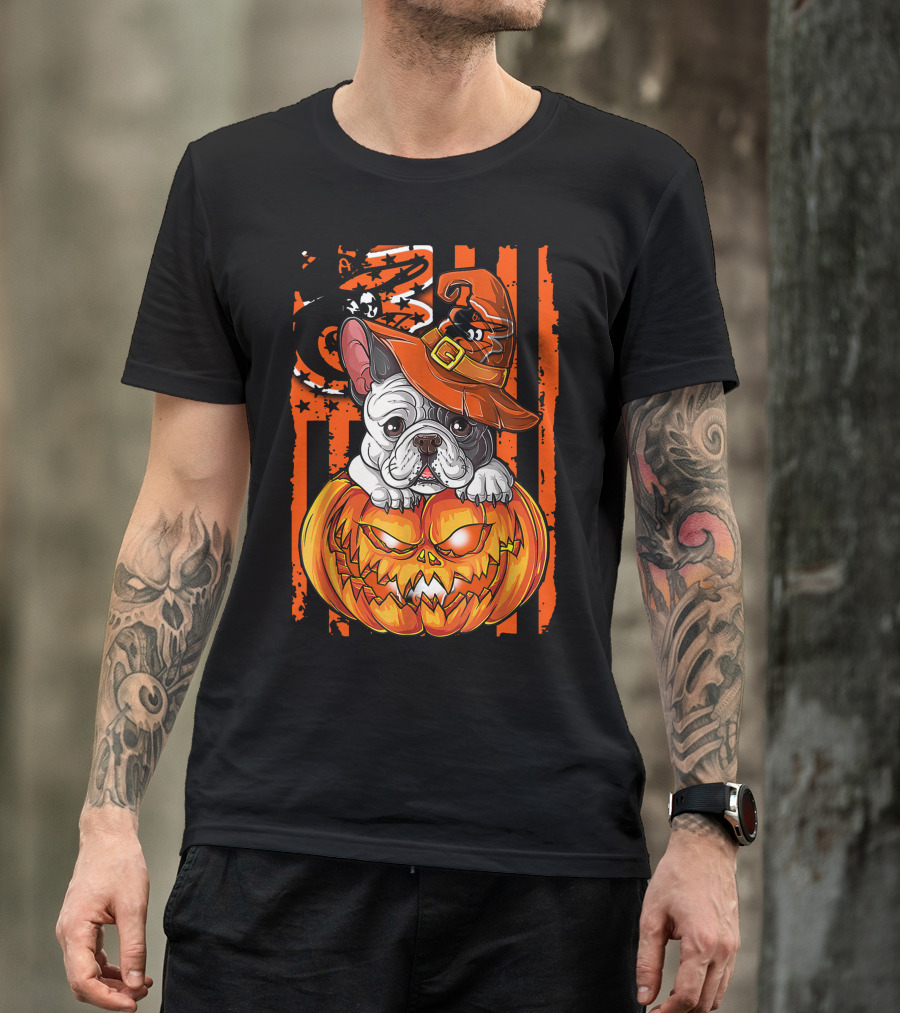 Hlw Bulldog Halloween Baltimore Orioles Jack-o'-Lantern T-Shirt