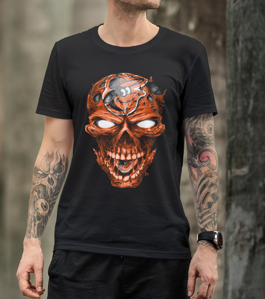 Baltimore Orioles Skull T-Shirt