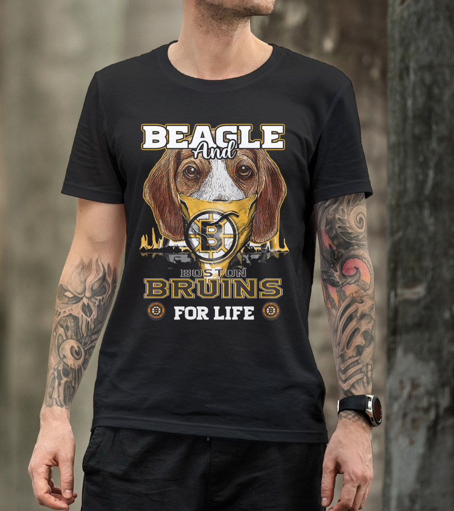 Beagle And Boston Bruins For Life T-Shirt