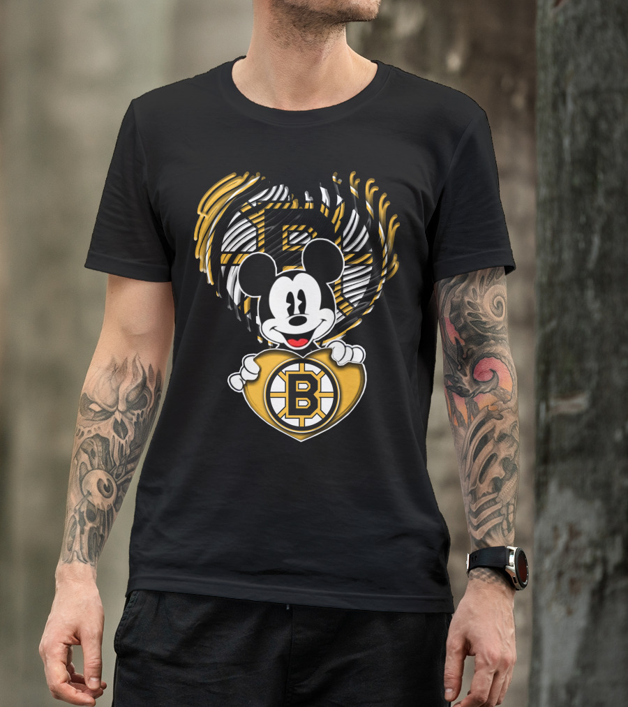 Mick Heart Boston Bruins T-Shirt