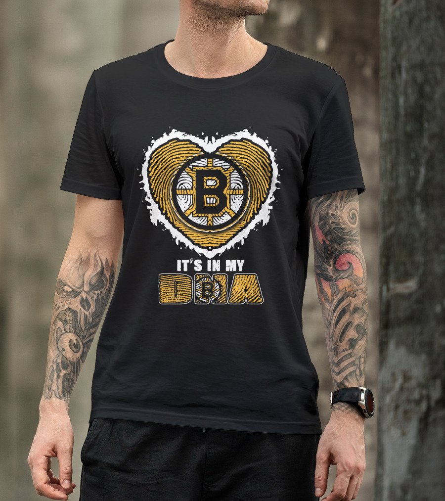 It's In My Dna Boston Bruins Heart T-Shirt
