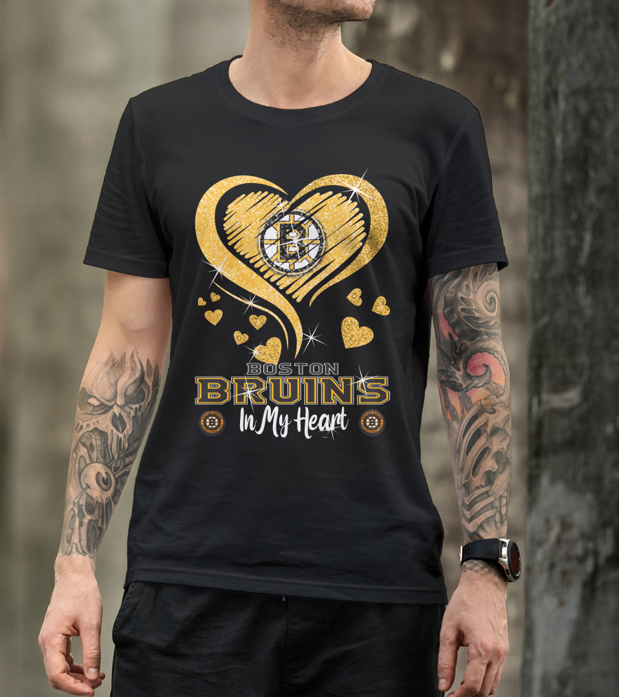 Boston Bruins Heart Logo In My Heart T-Shirt