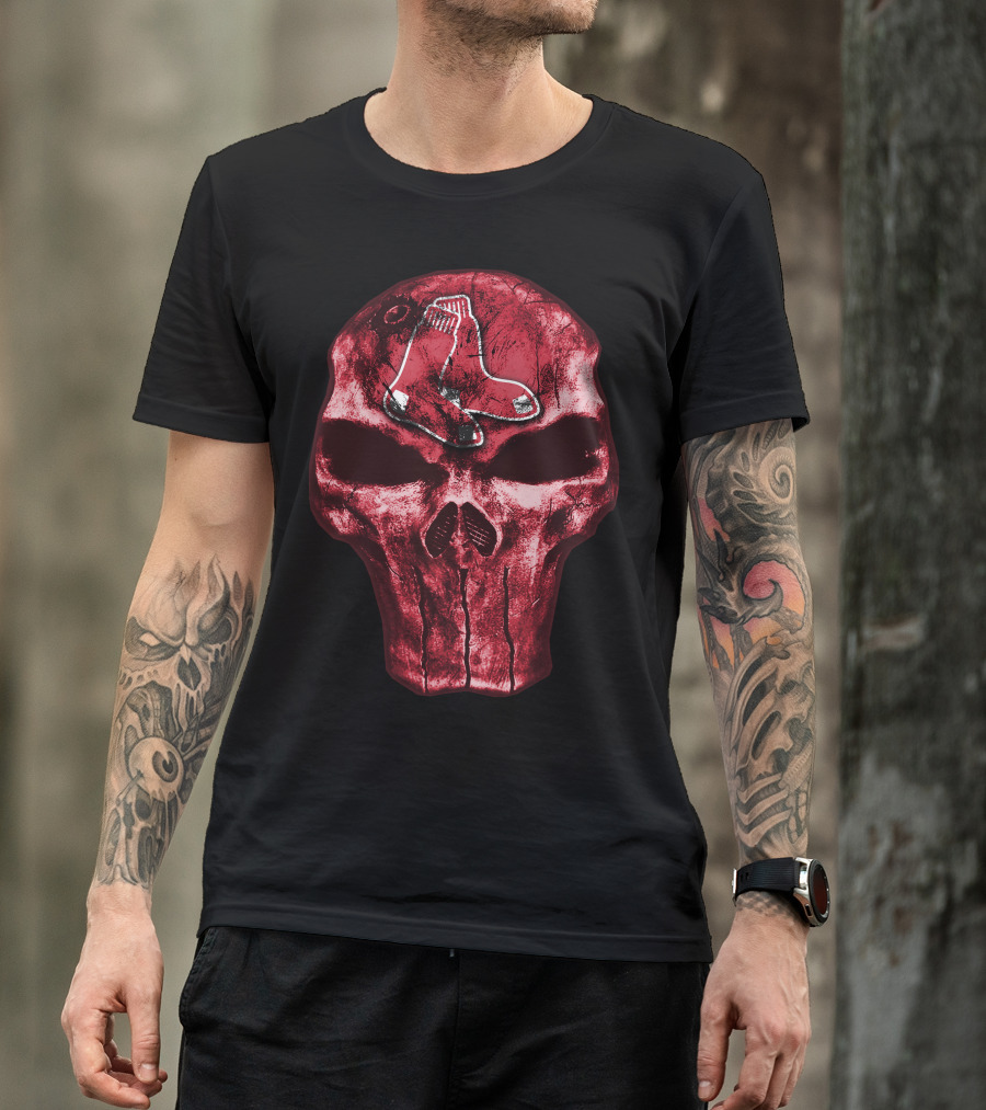 Boston Red Sox Skull With Team T-Shirt