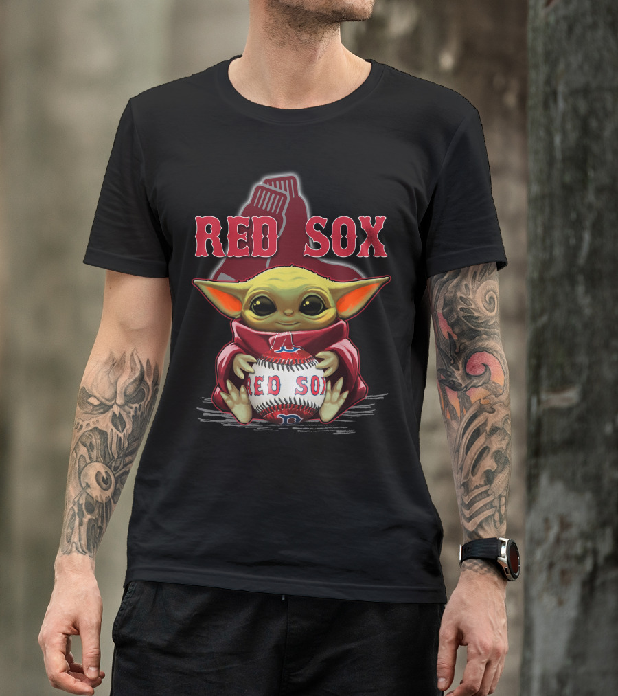 Yoda Red Sox Baseball Boston Fan Art Collaboration T-Shirt