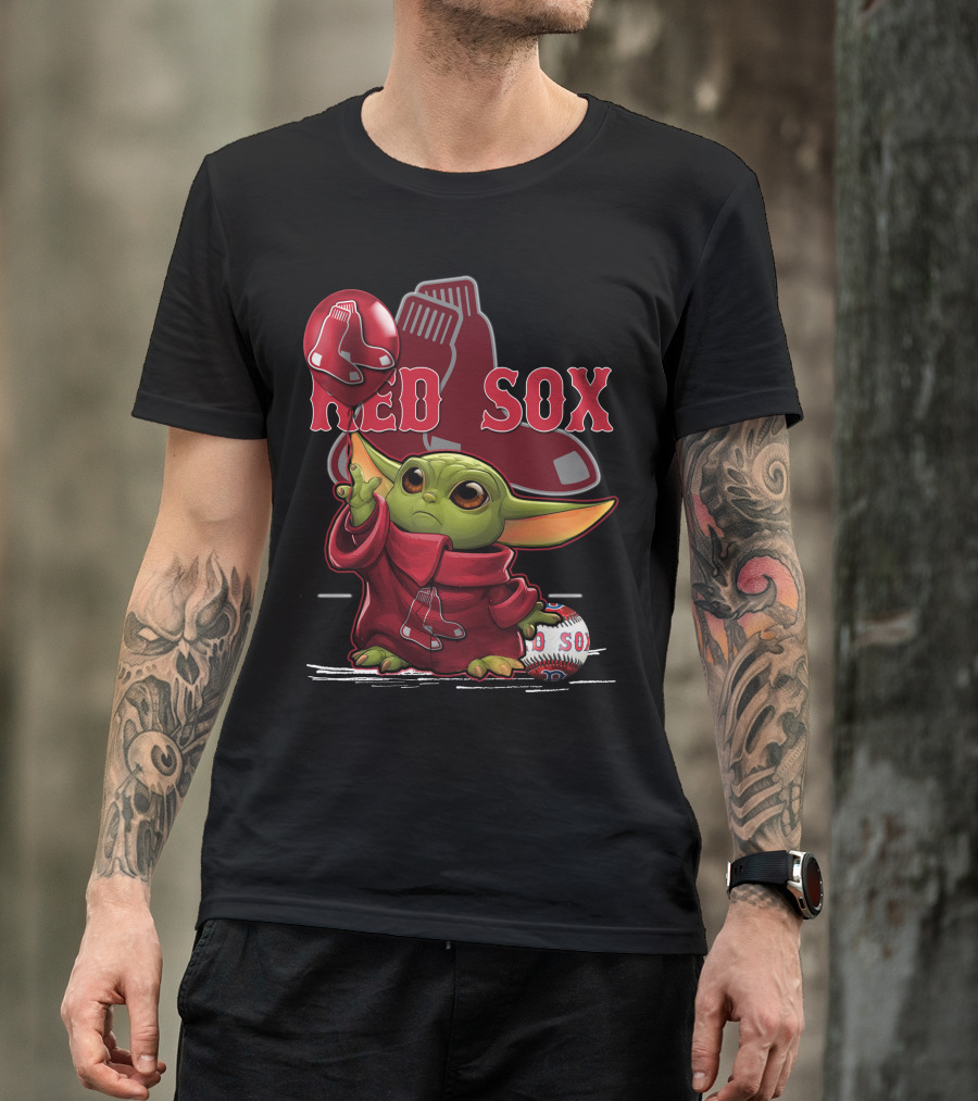 Baby Yoda Red Sox Baseball Magic T-Shirt