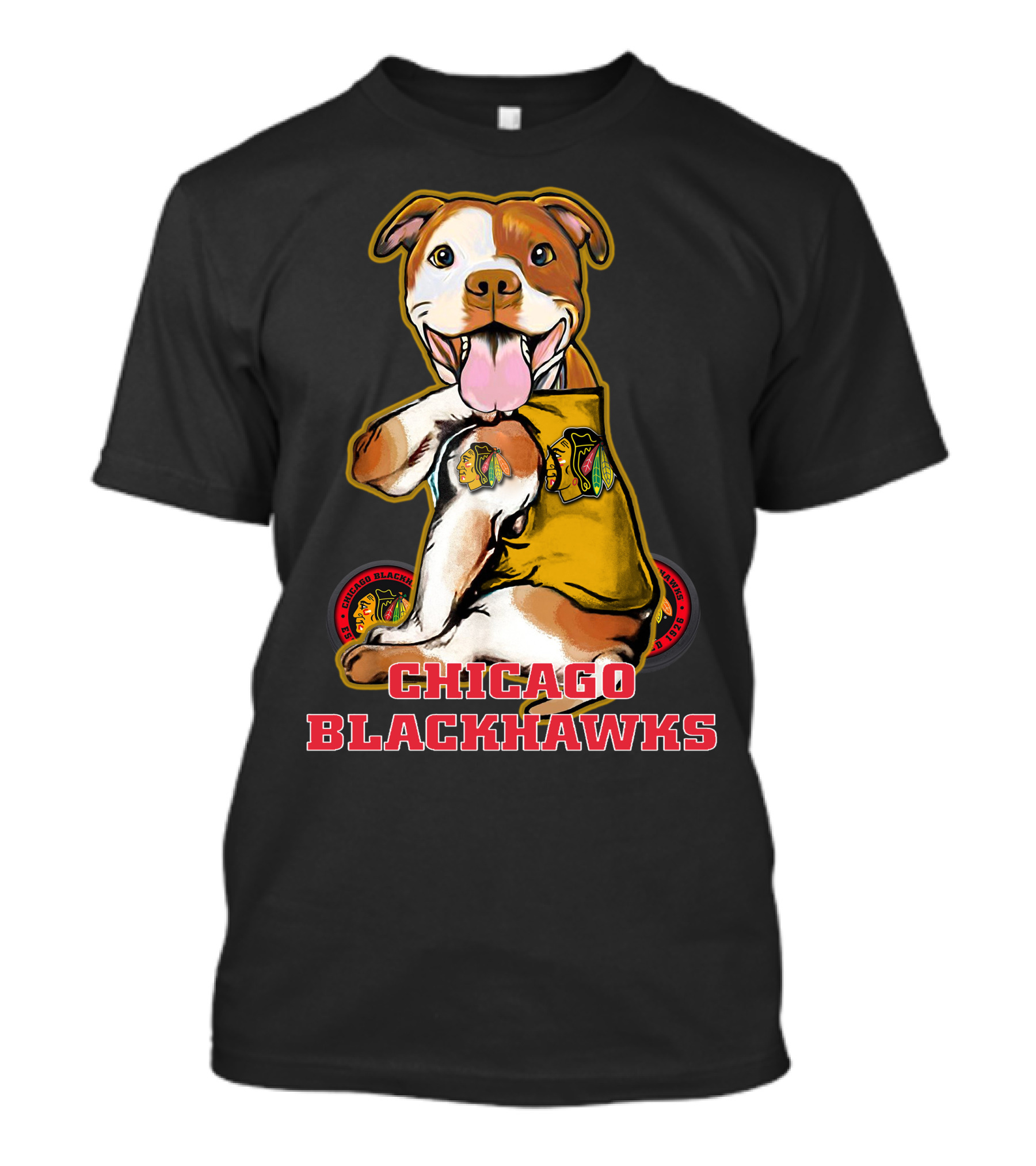 Chicago Blackhawks Pitbull Fan T-Shirt