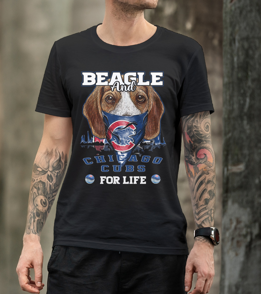 Beagle And Chicago Cubs For Life T-Shirt