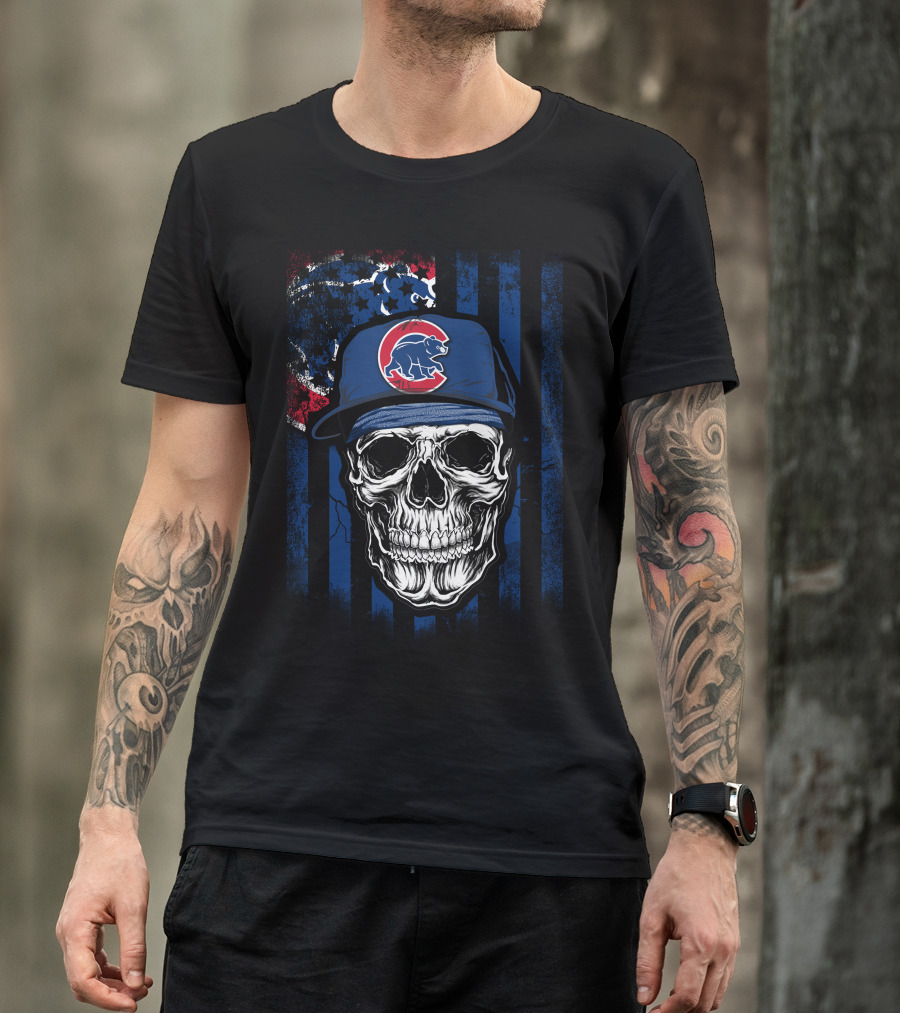 Chicago Cubs Skull T-Shirt