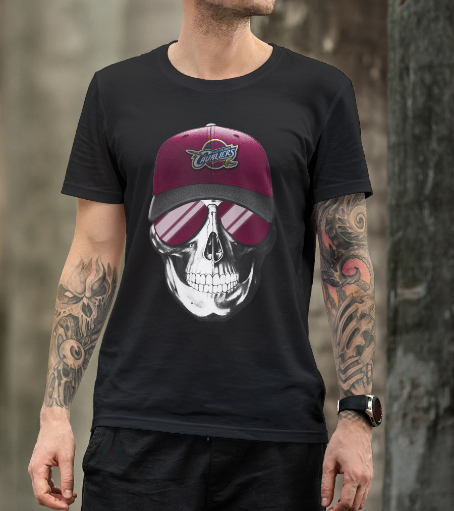 Cleveland Cavaliers Skull With Cap T-Shirt