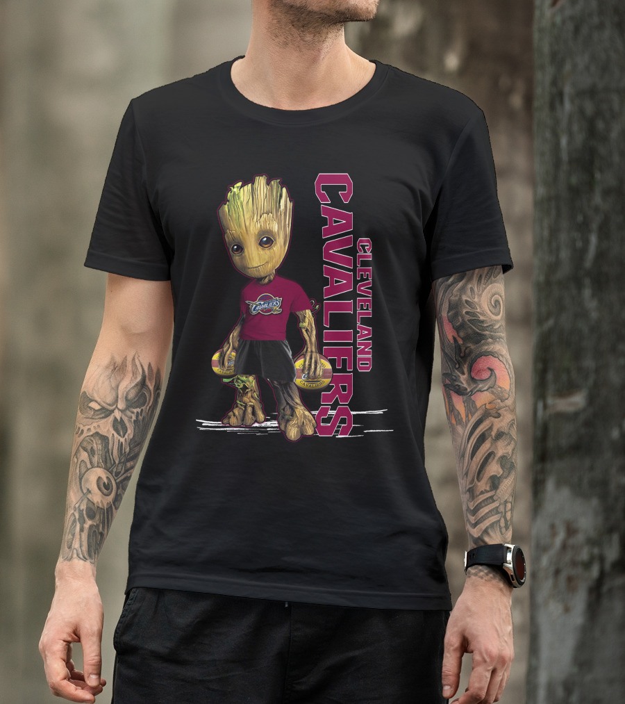 Cleveland Cavaliers Groot Holding Basketball T-Shirt