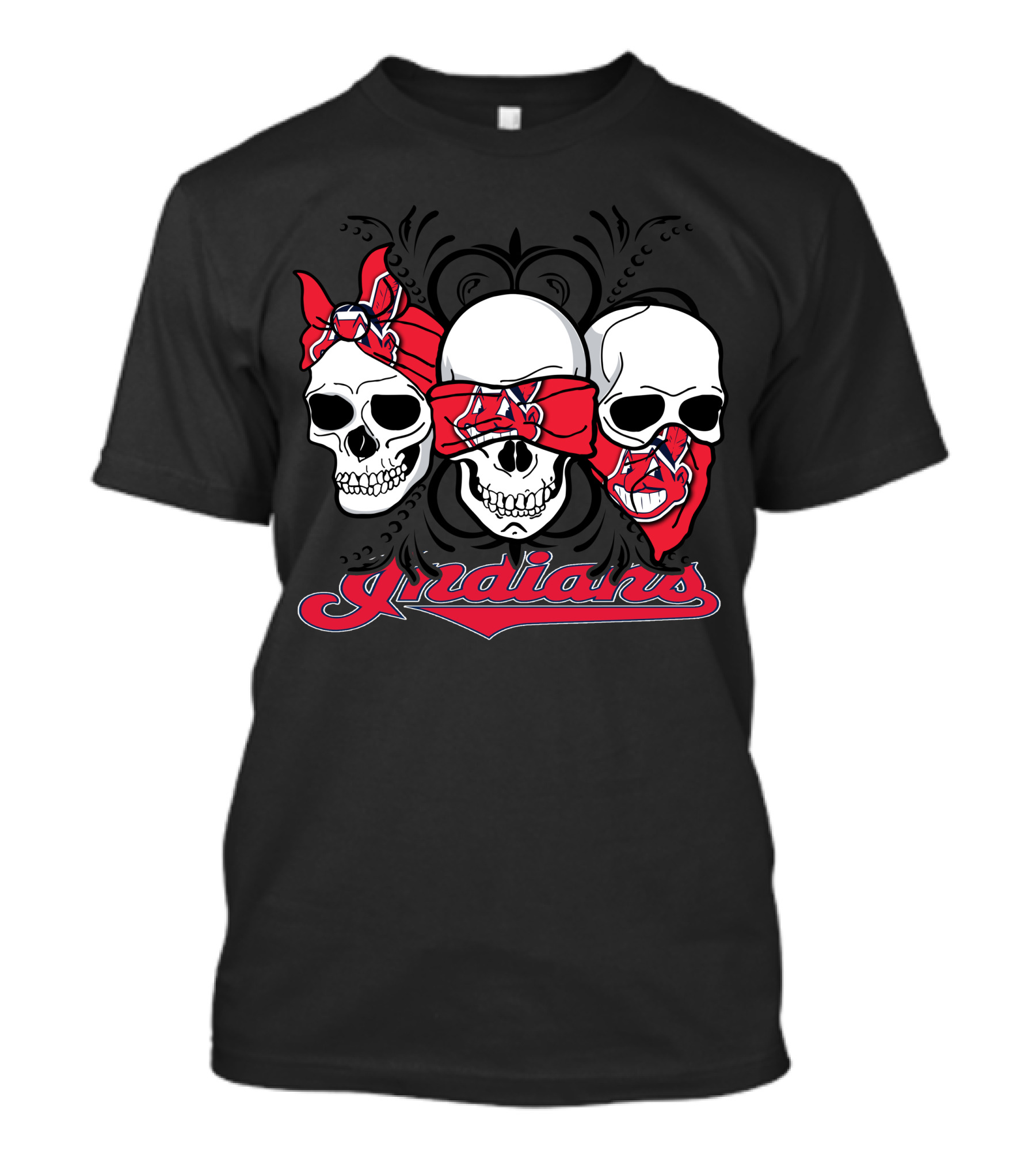 3 Skull Indians Bandana T-Shirt