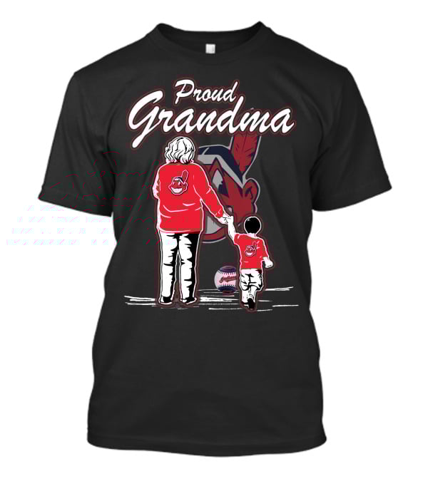 Proud Grandma Cleveland Indians Baseball Family T-Shirt