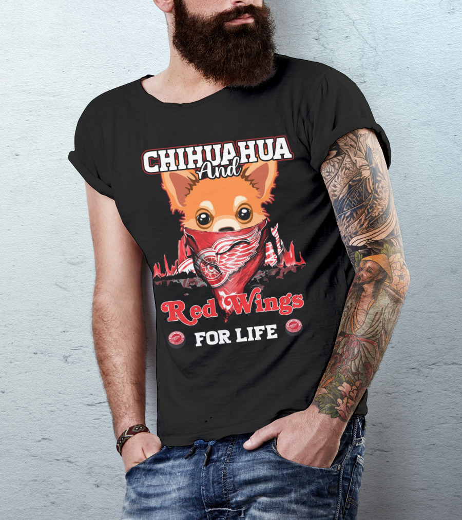 Chihuahua And Red Wings For Life T-Shirt