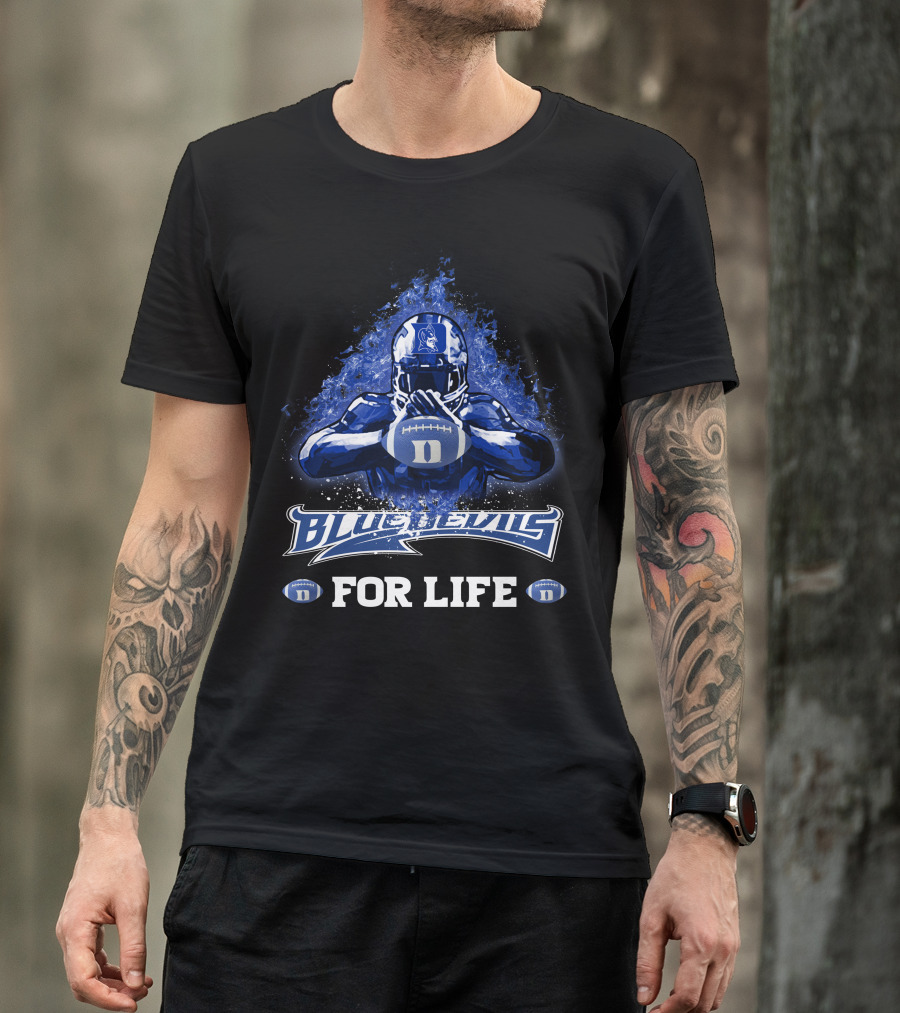 Blue Devils Football Duke For Life T-Shirt
