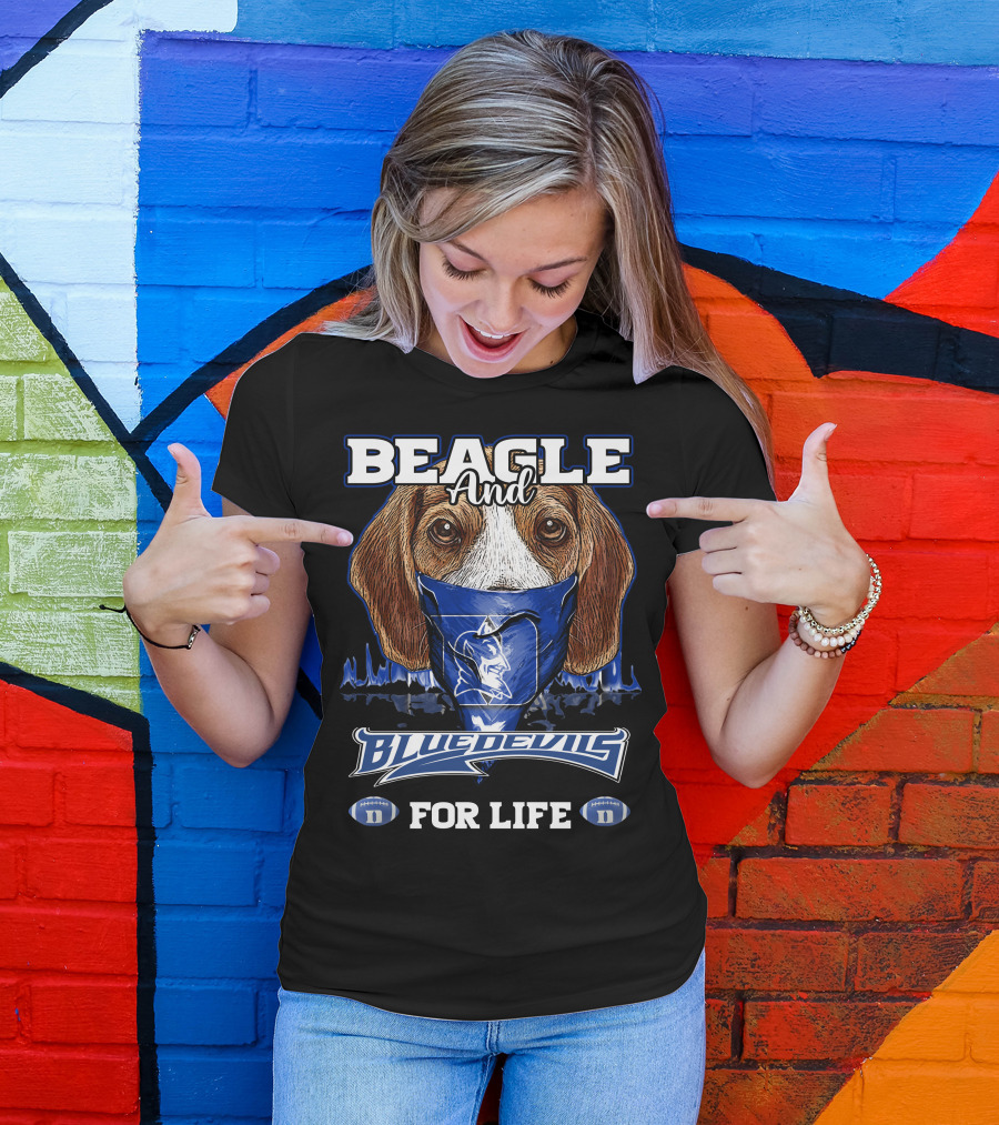Beagle And Blue Devils For Life T-Shirt