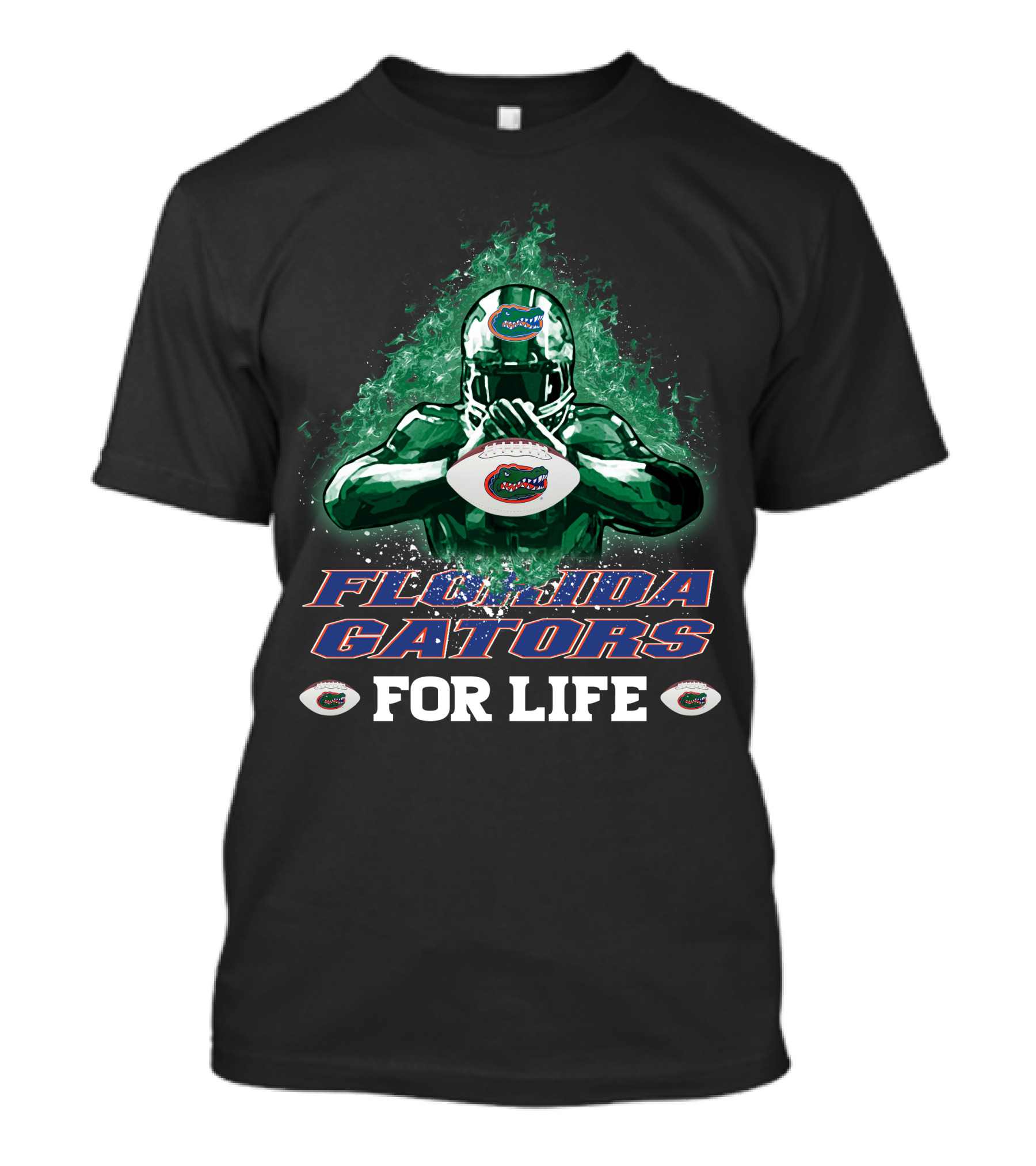 Florida Gators For Life Football Player Helmet And Ball T-Shirt