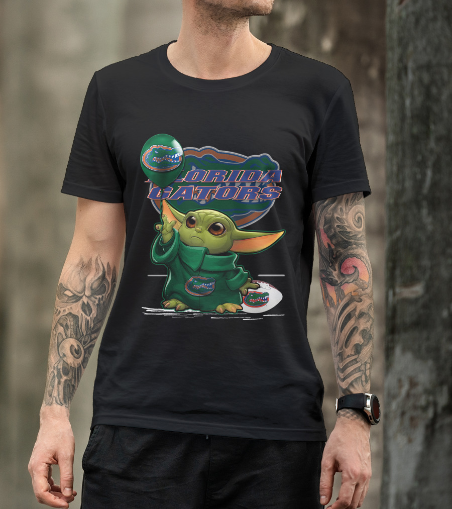 Yoda Florida Gators Balloon And Helmet T-Shirt