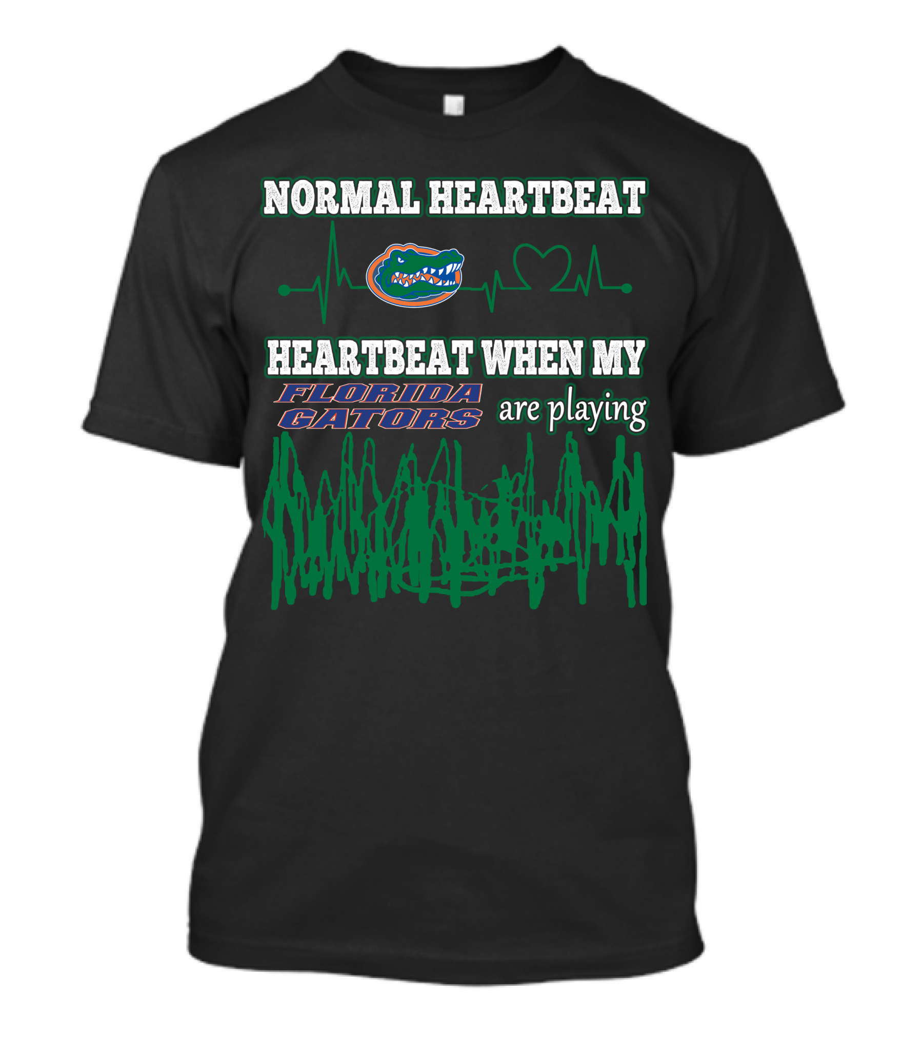 Normal Heartbeat Florida Gators Heartbeat When My Florida Gators Are Playing T-Shirt