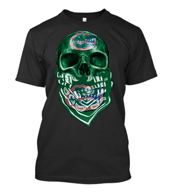 Florida Gators Skull Green Bandana T-Shirt