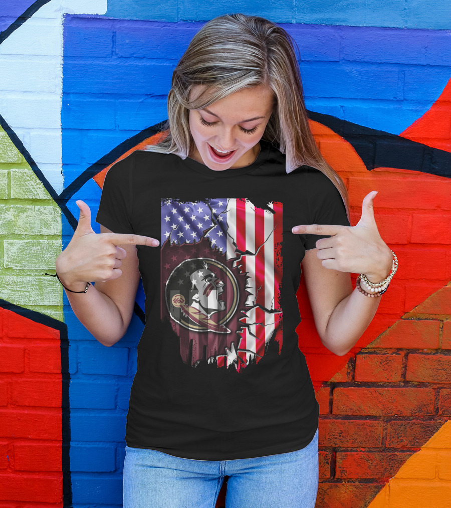 Florida State Seminoles American Flag Elements T-Shirt